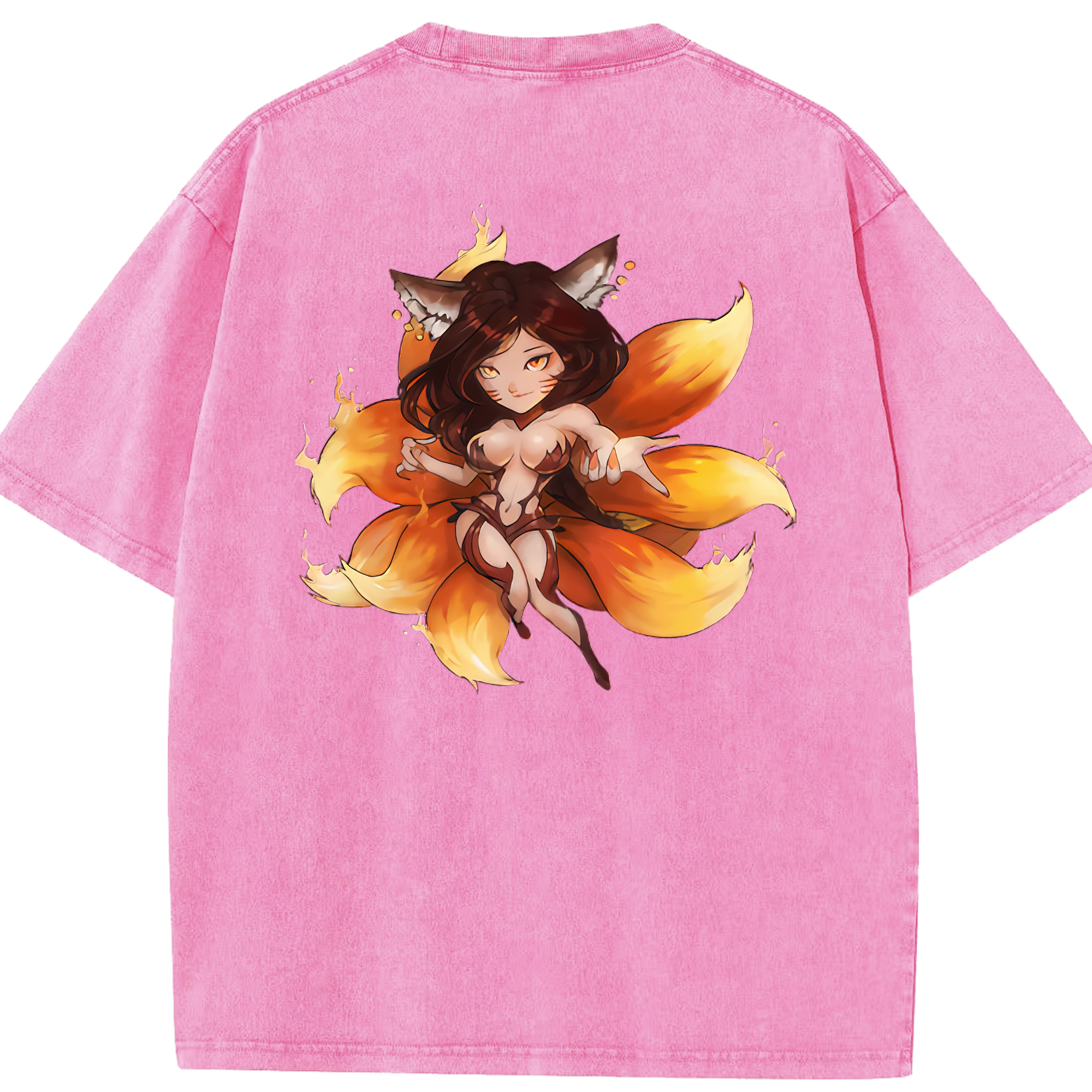 リーグ・オブ・レジェンド League of Legends LOL 綿100% ヴィンテージ風 半袖Tシャツ（背面プリント）